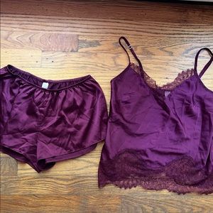Victoria’s Secret Plum Sleepwear set in silk